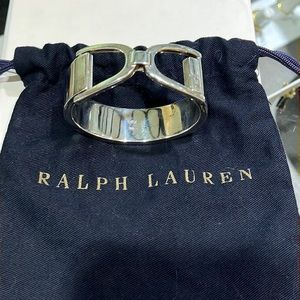 Beautiful solid sterling silver Ralph Lauren Cuff equestrian bracelet.